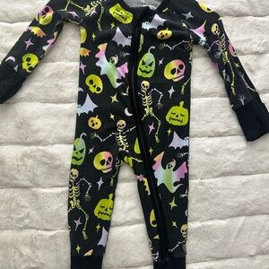 Halloween Skeleton Print Kids One Piece